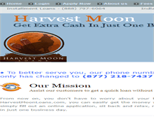Tablet Screenshot of harvestmoonloans.com
